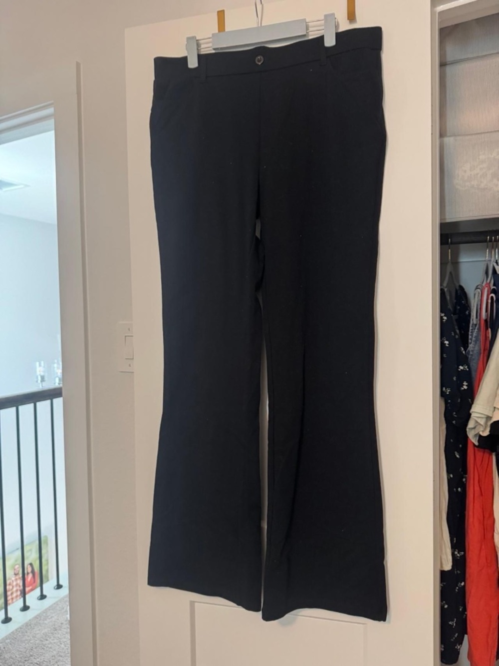 Black Pull On Bootcut Pants